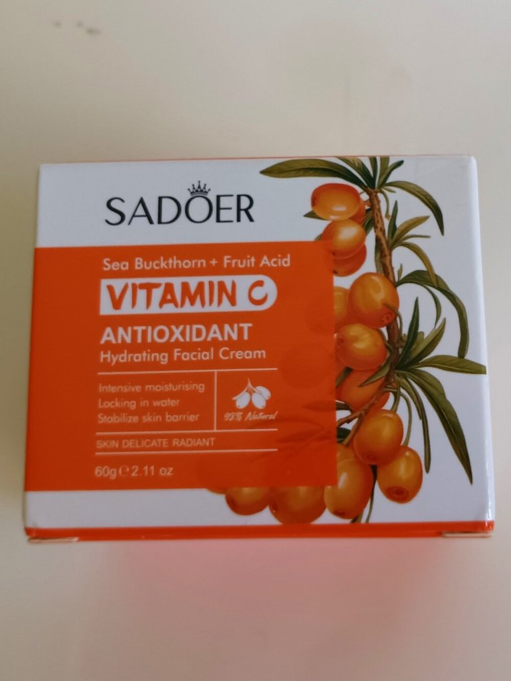 Sea Buckthorn Vitamin C Antioxidant Hydrating Cream - 60 g.